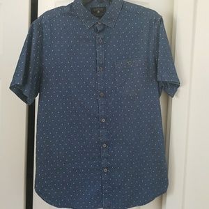 Men's short sleeve Polka dot Pattern button down