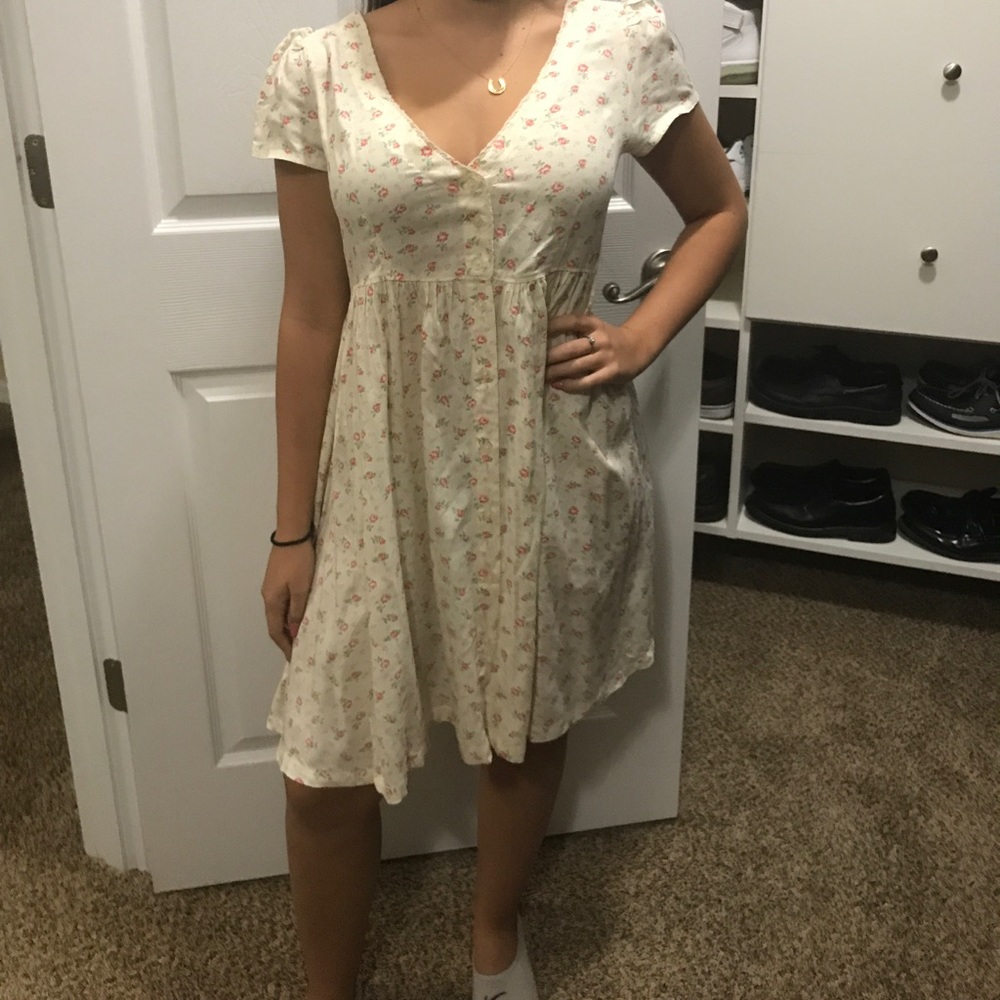 Flower pattern summer dress