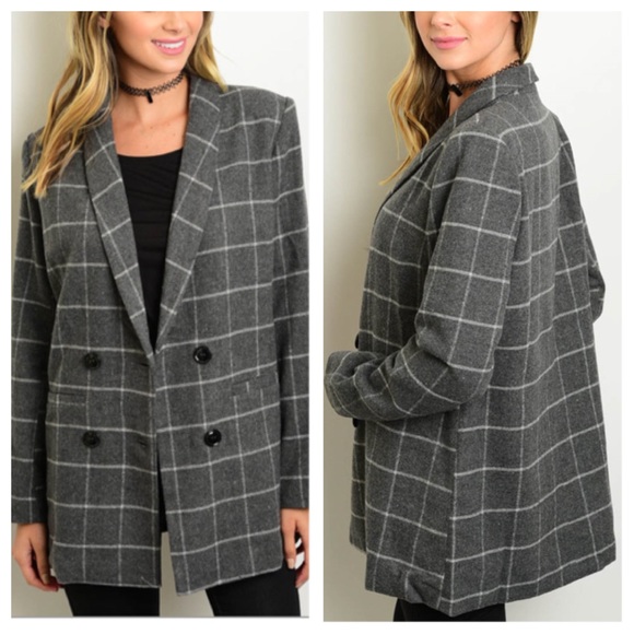Nazz Couture Jackets & Blazers - 🌵HP🌵Gray Plaid Blazer