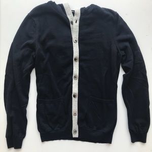 Gap Hoodie Cardigan. Navy Blue. Size Medium.