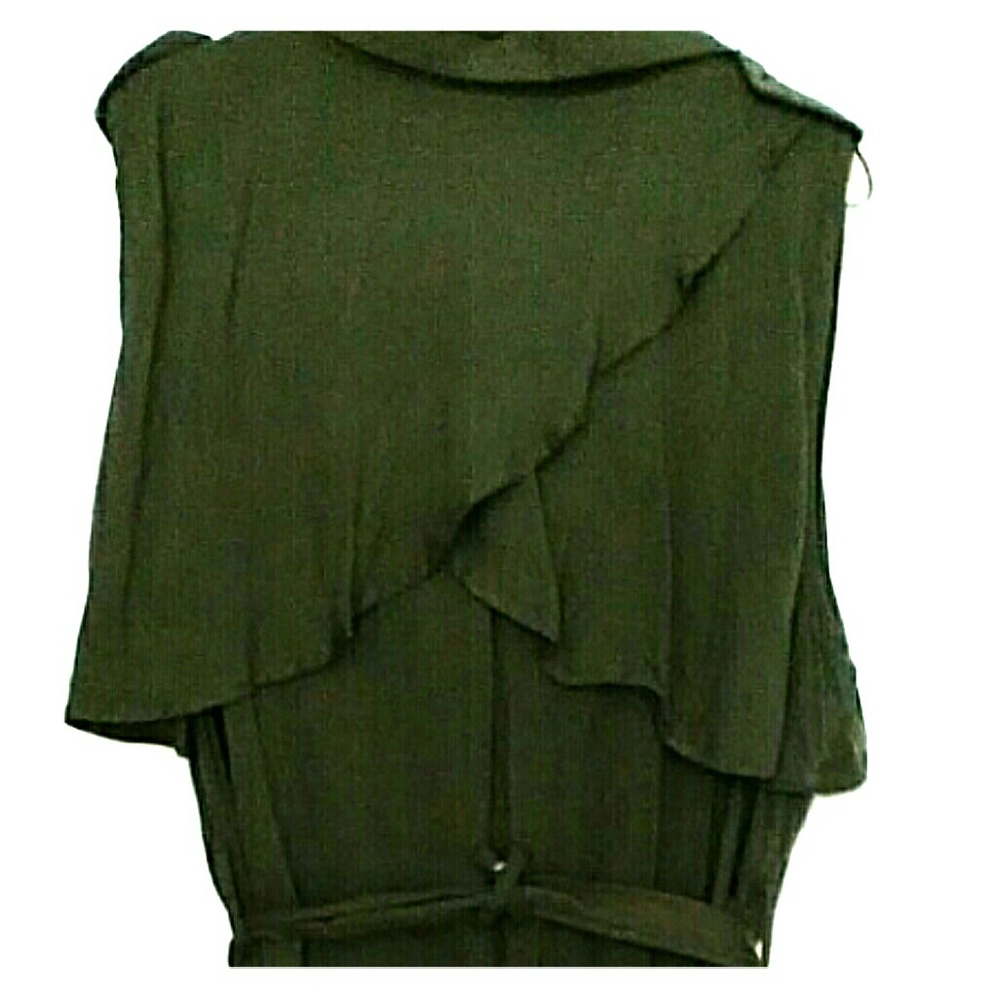 Sleeveless Military Style Duster