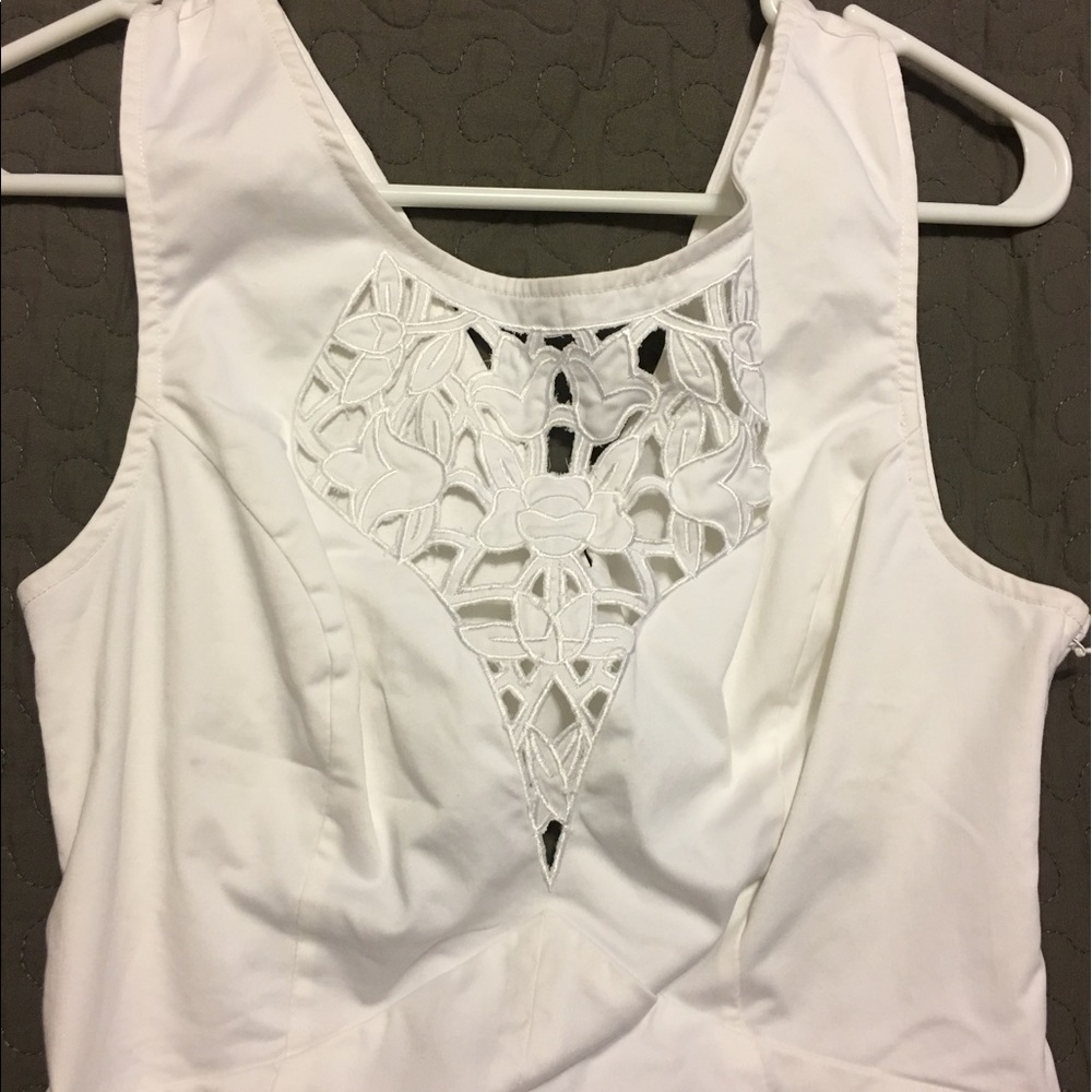 Bebe white cut-out dress size 6