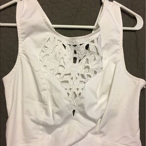 Bebe white cut-out dress size 6