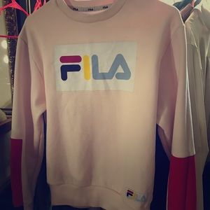 FILA pink sweat shirt Urban Outfitters