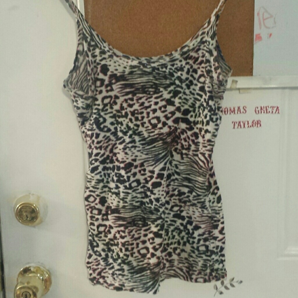 Zebra cheetah tank top
