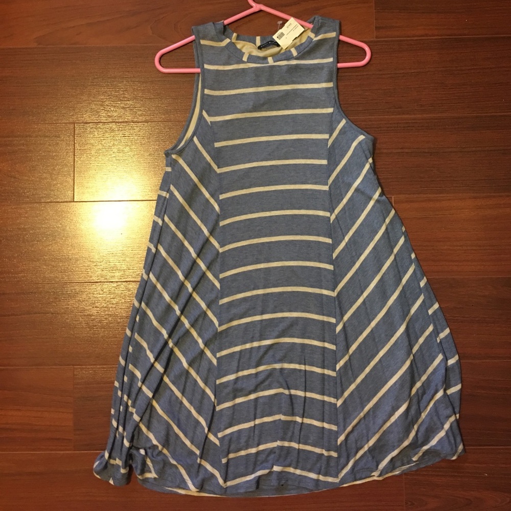 Striped Tank Dress Sz M NWT