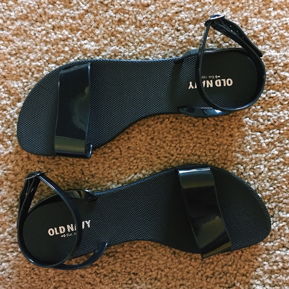 Black Jelly Sandals