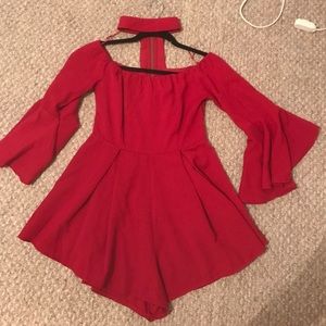 LF romper with choker