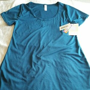 Lularoe NWT 2XL Teal Blue Solid Classic T