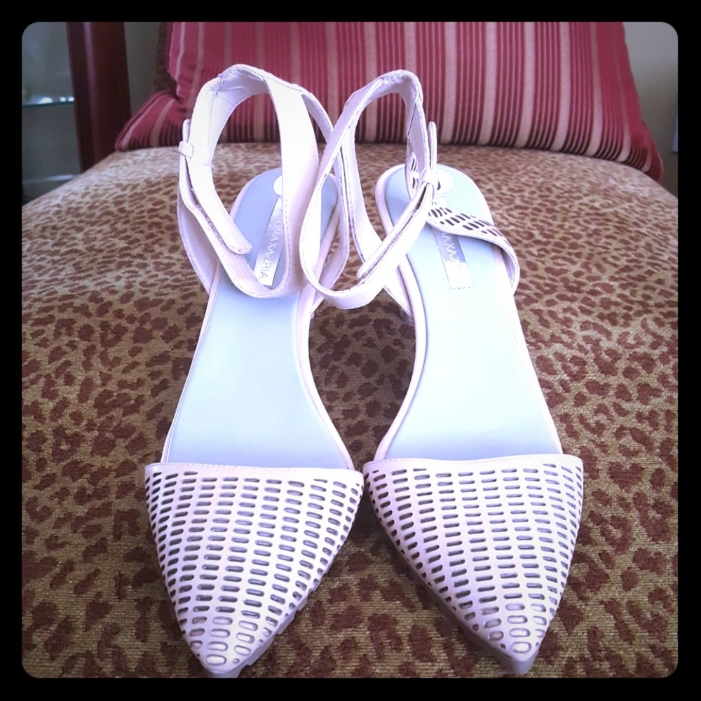 Taupe leather mesh sandals