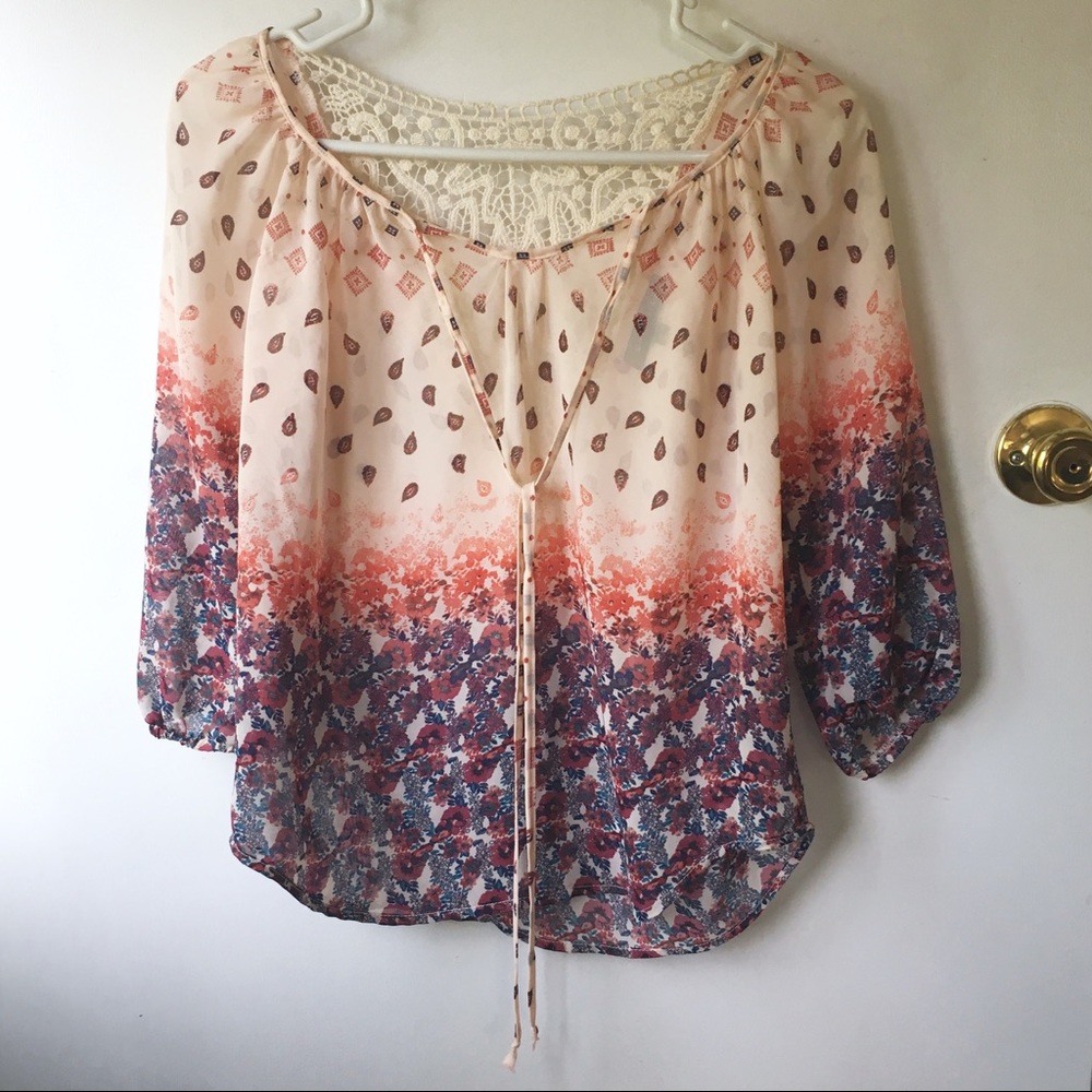 Floral & Lace Top