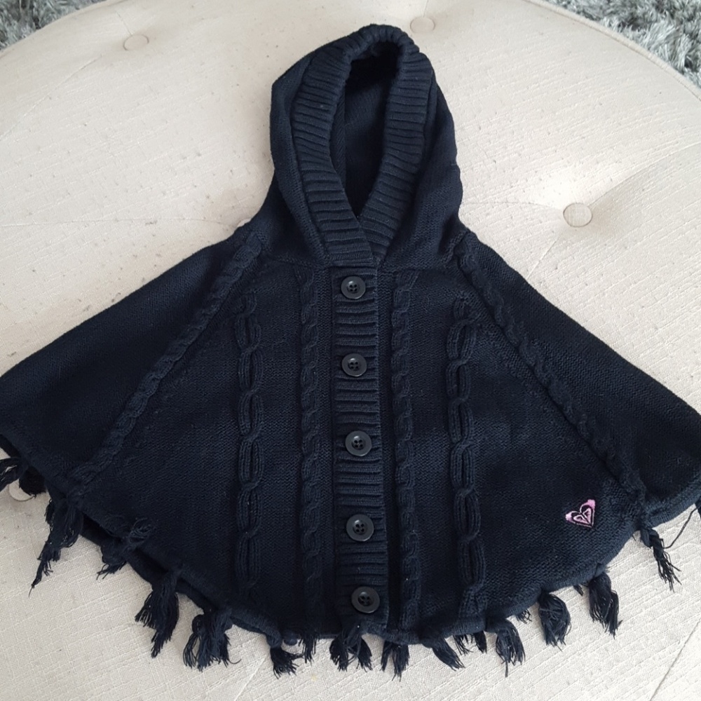 Little girl knit poncho