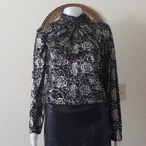 Silky mock neck blouse Silky mock neck blouse