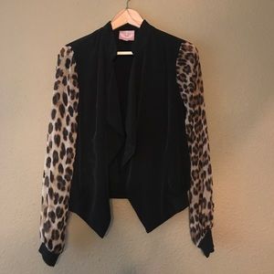 Romeo + Juliet Leopard Sleeve Jacket