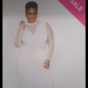 White Sheer Studded Jumpsuit