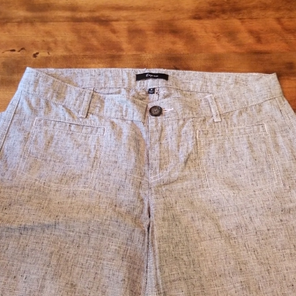 ❌FINAL HRSSALE ❌Express Linen Pants, Black & White