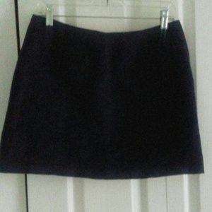 Faux suede navy skirt