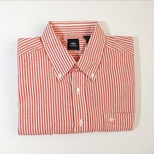 SALE! NWT DOCKERS RED & WHITE STRIPES SHIRT SIZE L