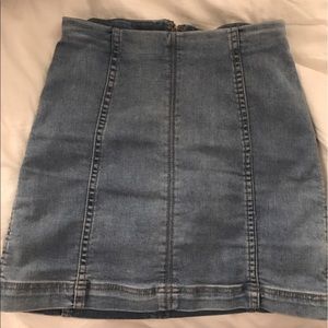 Free People Jean Skirt