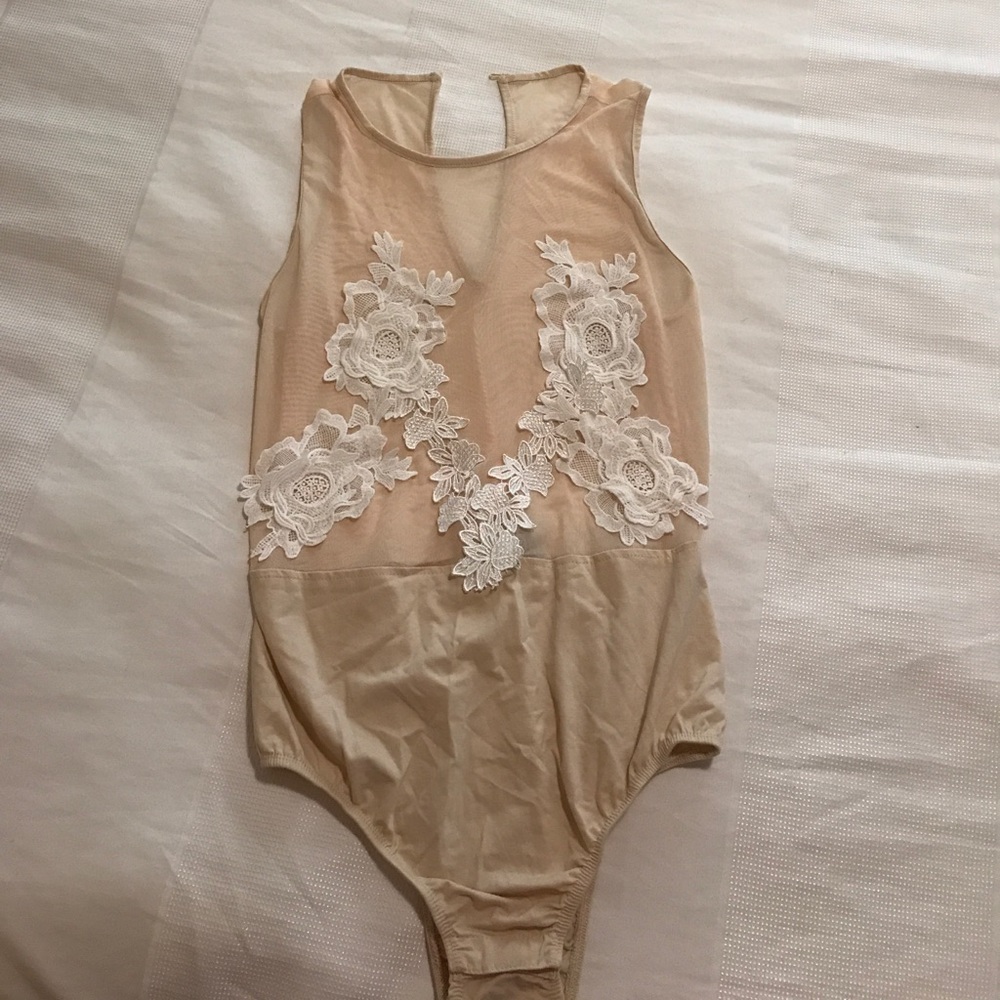 Sheer lace bodysuit