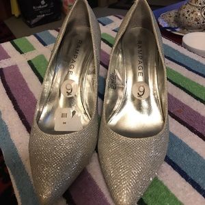 After 5 Silver Sparkly Dress Shoes