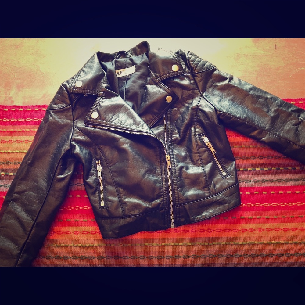H&M kids faux leather jacket.