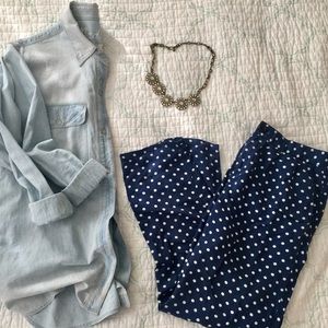Madewell Cropped Polkadot Pants