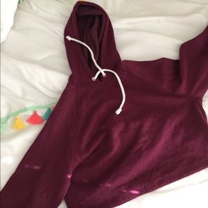 Maroon Cropped hoodie