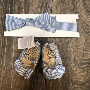 NWT Baby Gap 0-3m headband and shoes
