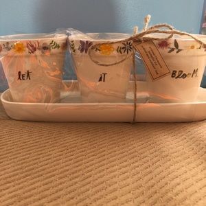 🔥buyitnowprice🔥Rae Dunn set of 3 flower pots!!