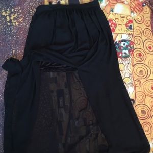 H&M || sheer see through skirt with slip