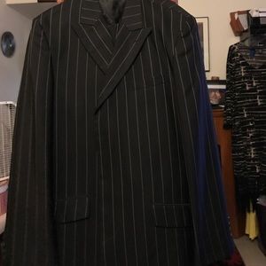 Black Pen Stripe Men Suit in excellent Condition.