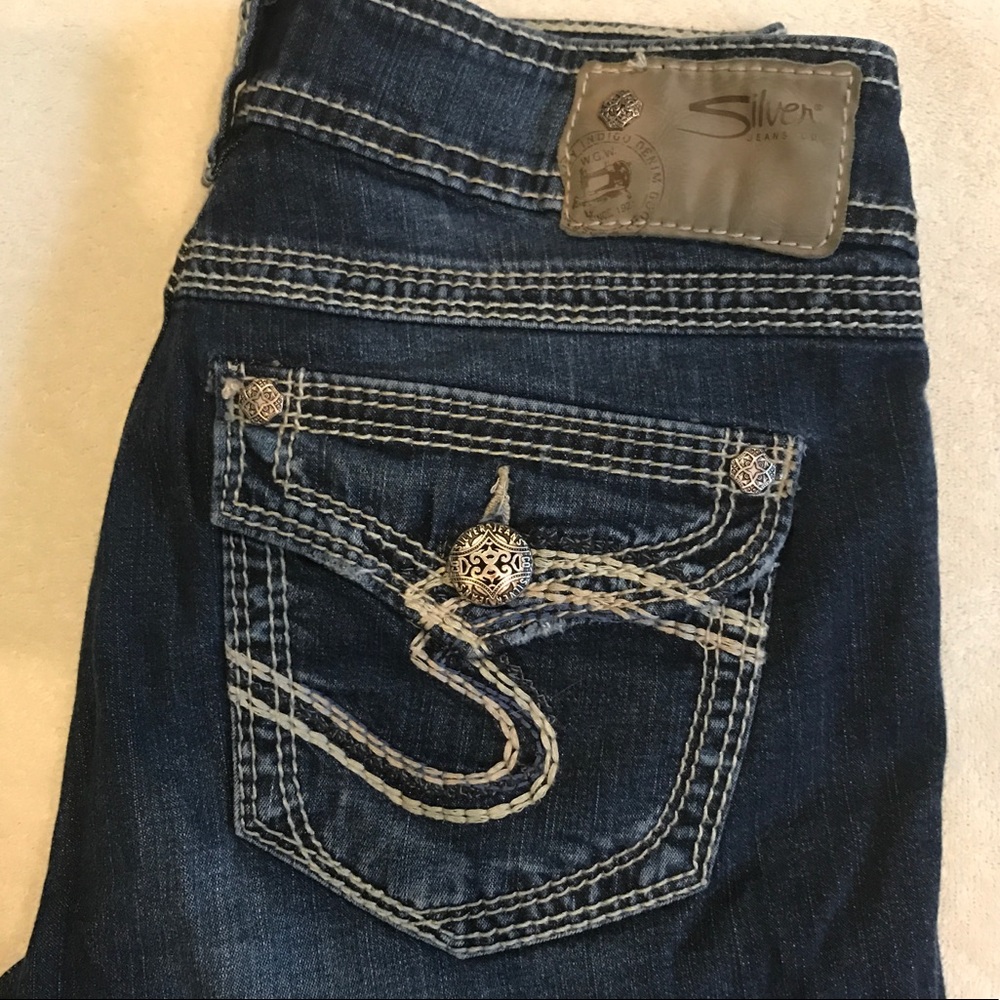 Silver Jean Capris! W29