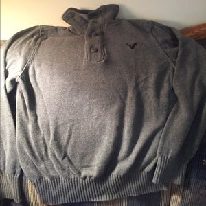 EUC Men’s American Eagle 1/4 zip/button  sweater b