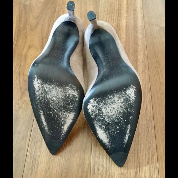 Stuart Weitzman Nude Suede Stiletto 7.5 -worn once - Picture 4 of 5