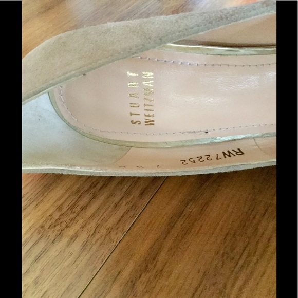 Stuart Weitzman Nude Suede Stiletto 7.5 -worn once - Picture 5 of 5