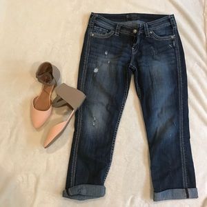 Silver Jean Capris W27