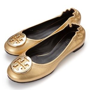 Tory Burch Gold Reva Ballet Flats 7