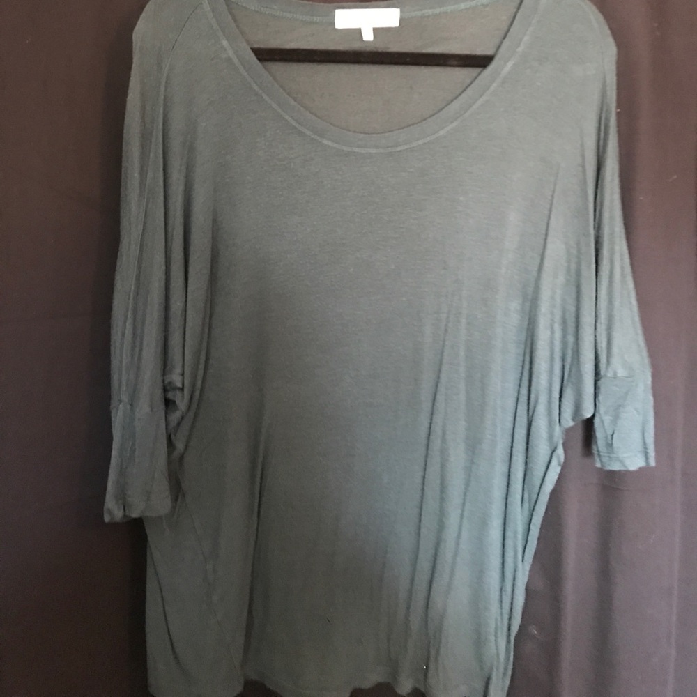 Forest green slouchy top