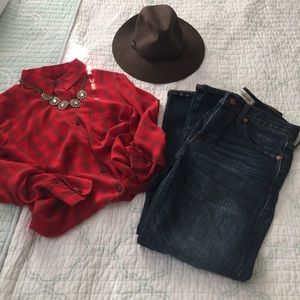 Madewell Straight Leg Cropped Jean