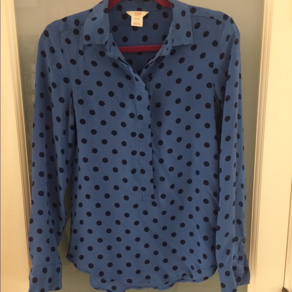 JOE FRESH polka dot button down shirt
