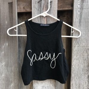 Brandy Melville Sassy crop top