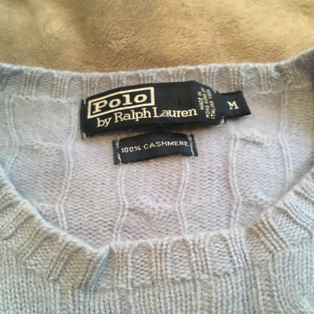 Ralph Lauren 100% cashmere cable knit sweater