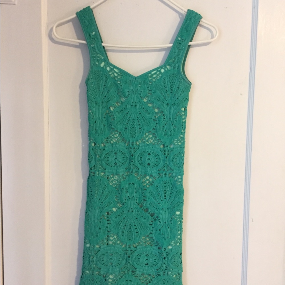 Free People Green Medallion Dress