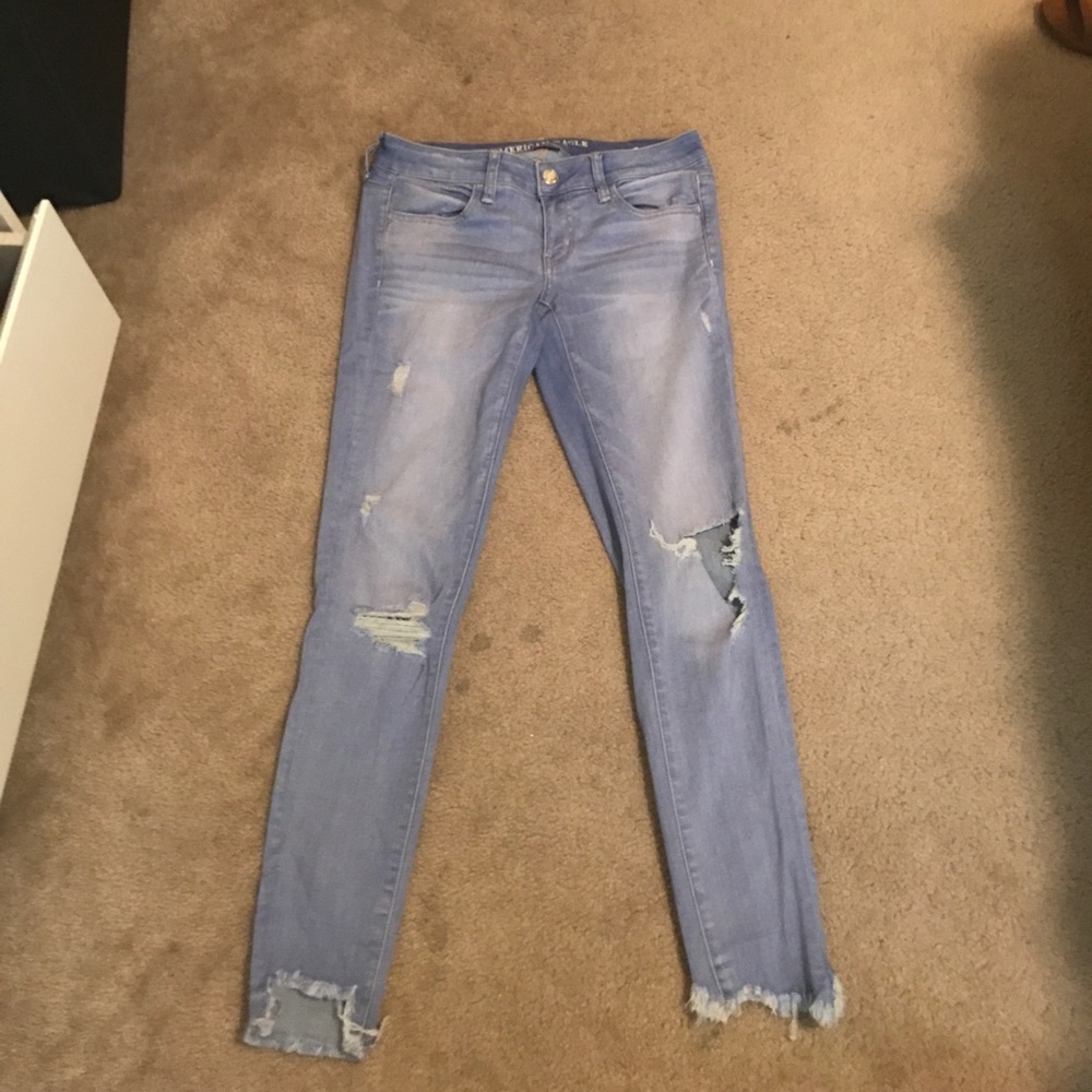 light wash American Eagle jeggings