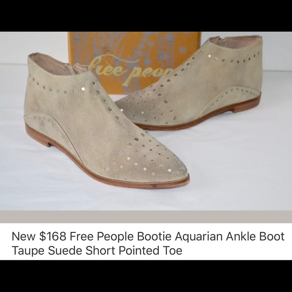 Free People Ankle Bootie.  Size 38 Taupe.
