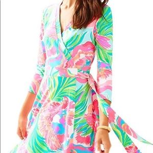 LP Emilia Wrap Dress Serene Blue Paradise Bound