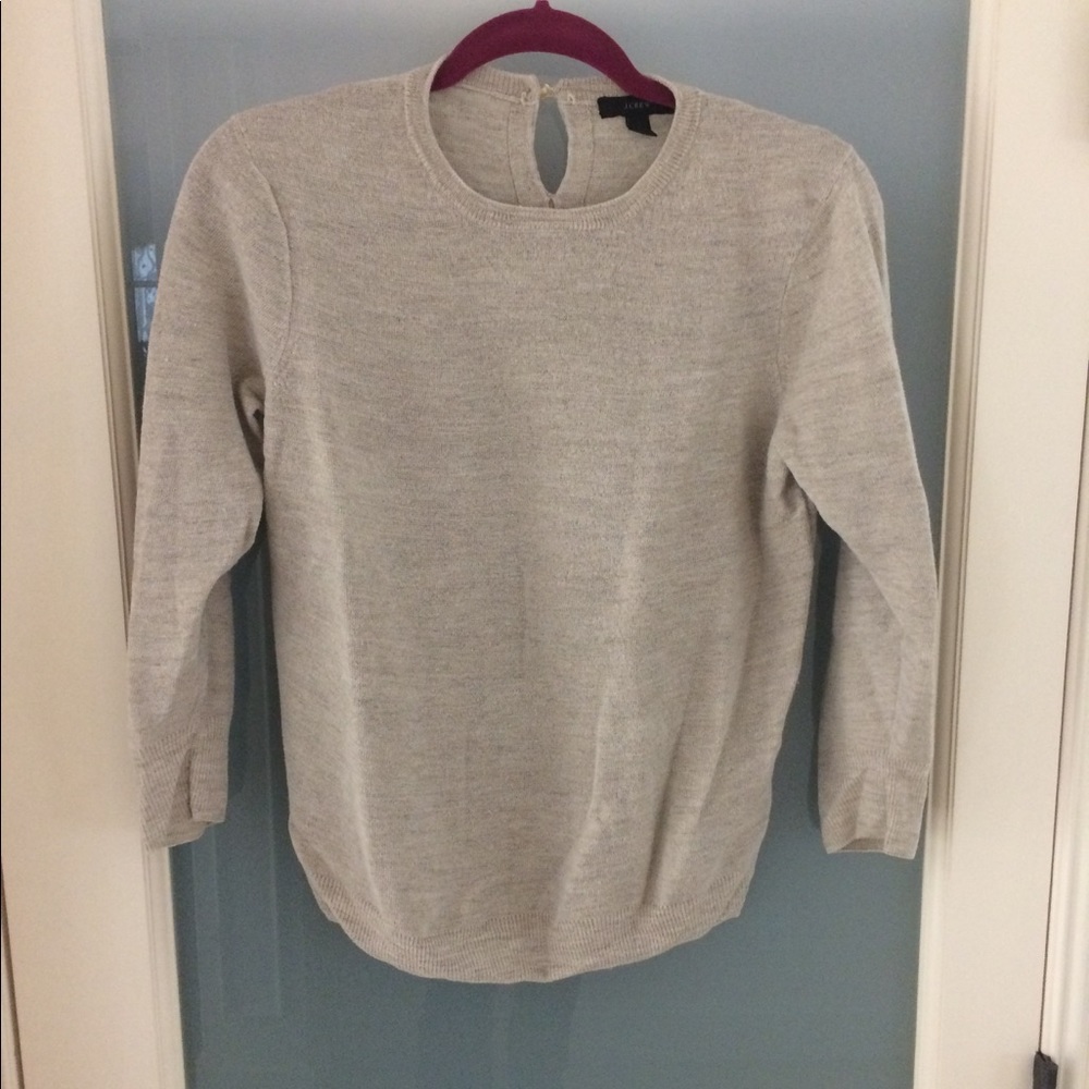Beautiful grey linen J CREW sweater