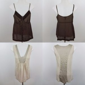 Banana Republic lot of 2 SIlk linen tank top