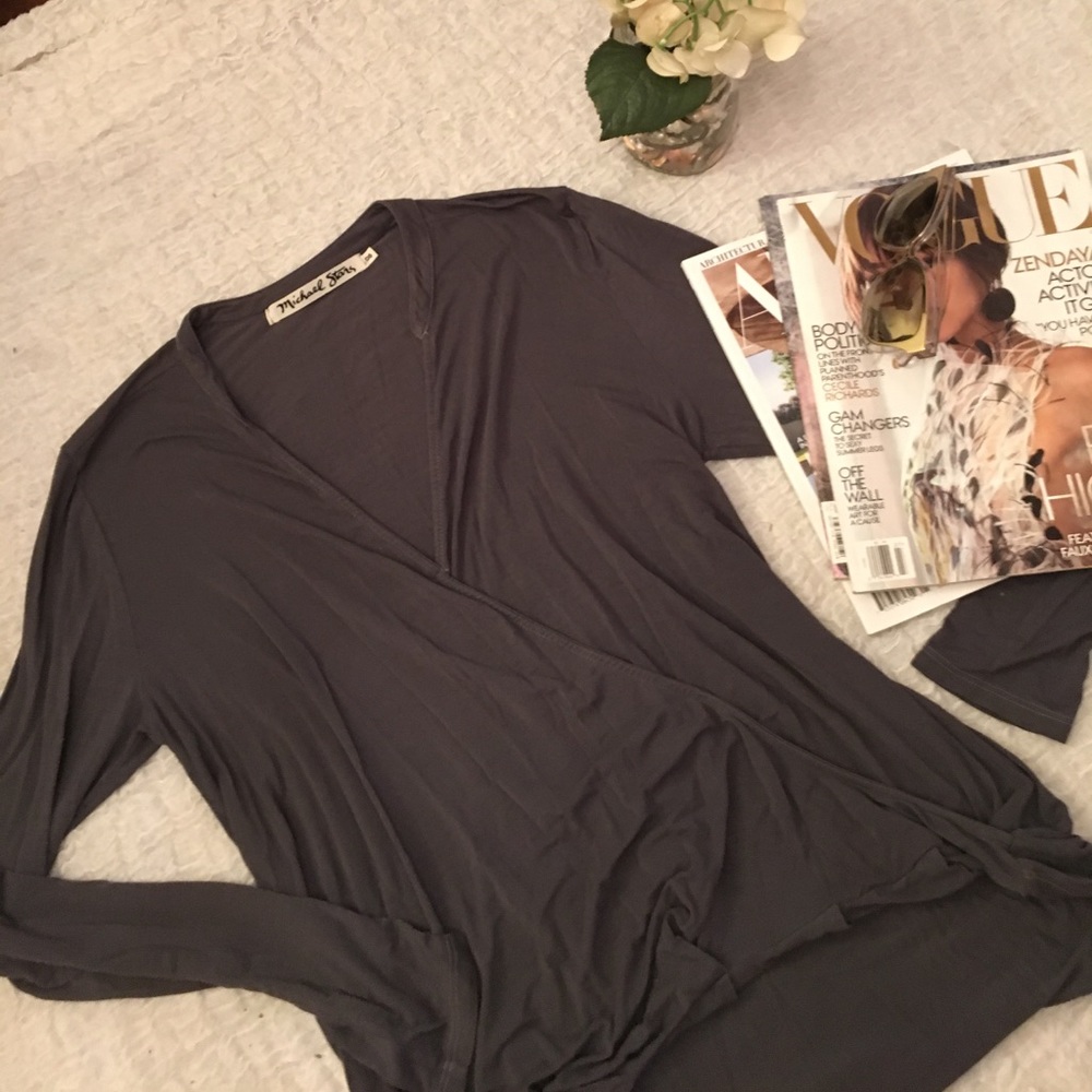 Michael Stars Drape Shirt - high to low